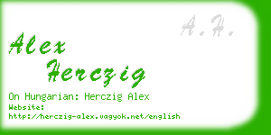 alex herczig business card